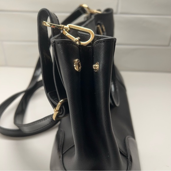 Tory Burch Purse with Detachable Shoulder Strap - Black and Gold Mini tote - Picture 2 of 10
